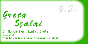 greta szalai business card